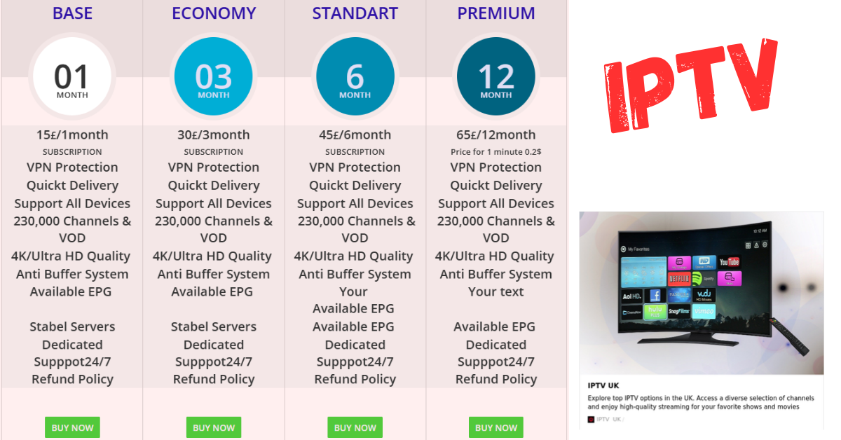 top-rate IPTV subscriptions